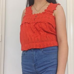 Orange summer tank top